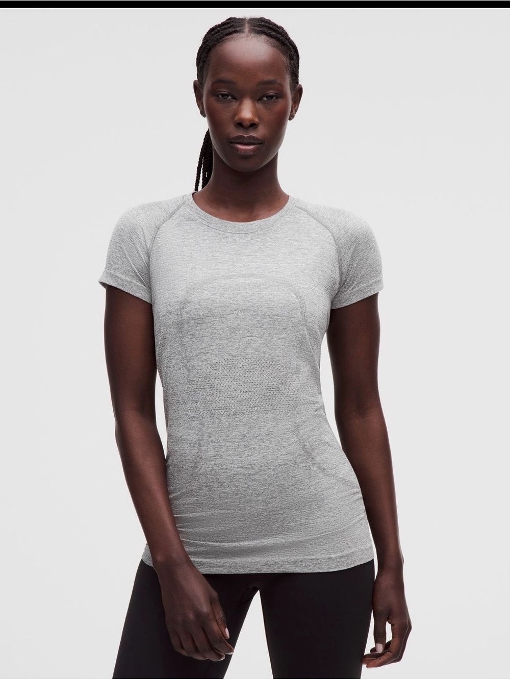 Lululemon Swiftly Tech Hip Length in slate/white
